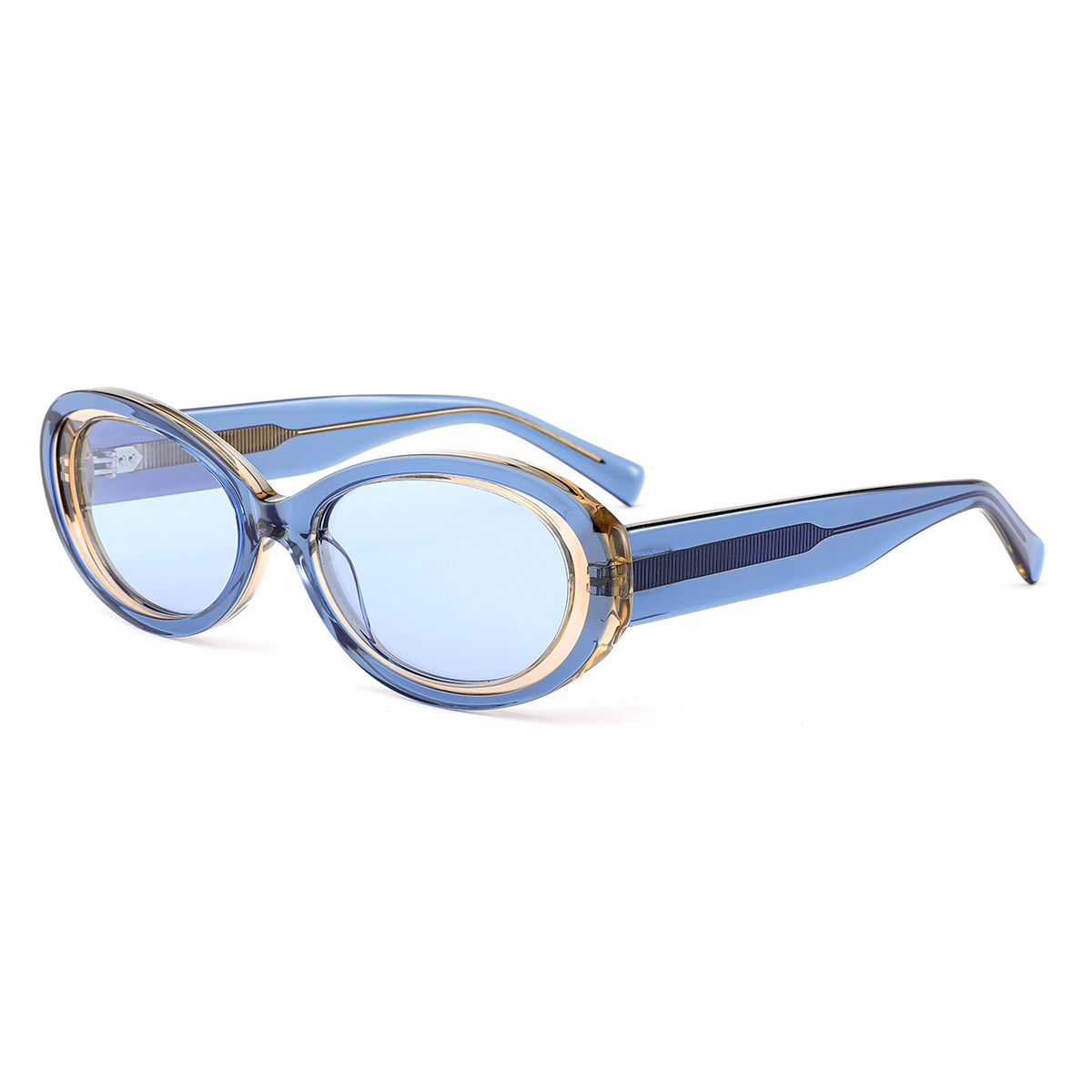 Anti-fall og slagfaste fargerike solbriller med gradient acetat